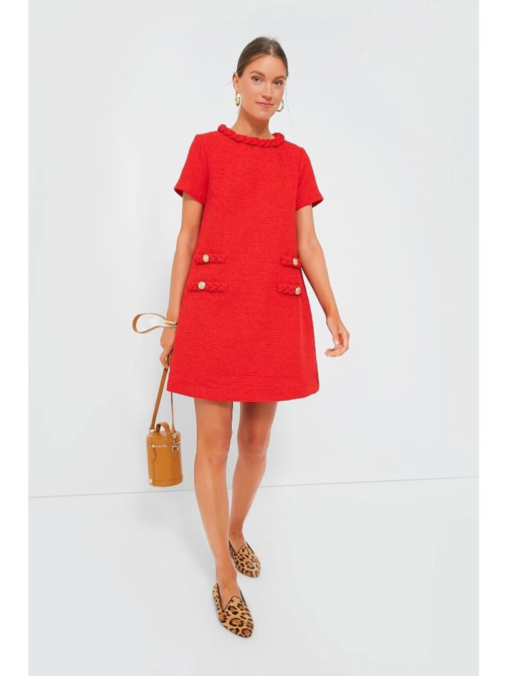 Tuckernuck Tweed Jackie Dress Red Size Medium NWT